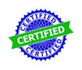 CERTIFIED Bicolor Clean Rosette Template for Stamp Seals