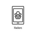 Certified Ethical Hacking icon showing security and hacking idea