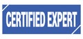 CERTIFIED EXPERT text written on blue stamp sign