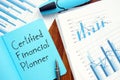 Certified Financial Planner CFP is shown on the business photo using the text