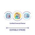 Certified financial planner concept icon