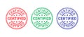 Certified grunge stamp. Checked retro badge. Vector illustration