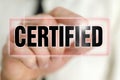 Certified icon Royalty Free Stock Photo