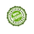 Certified organic label or sticker for products - vector illustration Royalty Free Stock Photo