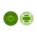 Certified organic label or sticker for products - vector illustration Royalty Free Stock Photo