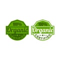 Certified organic label or sticker for products - vector illustration Royalty Free Stock Photo