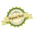 Certified organic label. Vector illustration decorative design Royalty Free Stock Photo