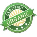 Certified organic product or food label