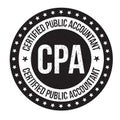 Certified public accountant sign or stamp