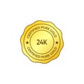 Certified Pure Gold 24K Badge Sticker