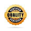 Certified quality gold seal icon