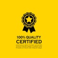 Certified quality vector badge
