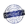 Certified rubber stamp Royalty Free Stock Photo