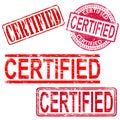 Certified Rubber Stamps Royalty Free Stock Photo