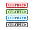 Certified set rubber stamp isolated on background Royalty Free Stock Photo