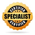 Certified specialist gold vector seal