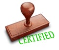 Certified stamp Royalty Free Stock Photo
