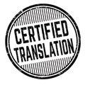 Certified translation grunge rubber stamp