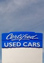 Certified Used Car Sign
