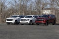 Certified Used Chevrolet SUV truck dealership display. With supply issues, Chevy is selling pre-owned cars to meet demand Royalty Free Stock Photo