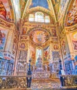 The high Altar of Certosa di Pavia monastery, on April 9 in Certosa di Pavia, Italy Royalty Free Stock Photo