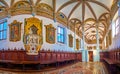 Panorama of the Refectory of Certosa di Pavia monastery, on April 9 in Certosa di Pavia, Italy Royalty Free Stock Photo
