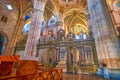 Walk in main church of Certosa di Pavia monastery, on April 9 in Certosa di Pavia, Italy Royalty Free Stock Photo