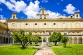 Beautiful cloister and gardens of San Martino Certosa di San Martino or chartreuse of Saint Martin in springtime, Naples, Italy Royalty Free Stock Photo