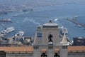 From the Certosa di San Martino view of the port of Naples Royalty Free Stock Photo