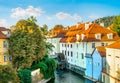 Certovka channel in Prague Royalty Free Stock Photo