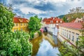 Certovka River in old Prague Royalty Free Stock Photo