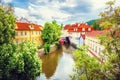 Certovka River in old Prague