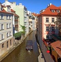 Certovka river in Prague