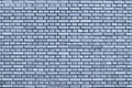 Cerulean blue colored brick wall background Royalty Free Stock Photo