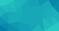 Cerulean Turquois Low Polygon background Geometric background in Origami style with Triangular design for Texture Element Royalty Free Stock Photo