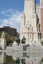 The Cervantes Monument in Madrid Royalty Free Stock Photo