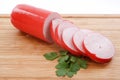 Cervelat sausage Royalty Free Stock Photo