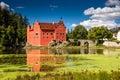 The Cervena (Red) Lhota Chateau is a beautiful and unique Royalty Free Stock Photo