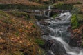 Cerveny creek with Cerveny waterfall in Jizerske mountains in spring morning