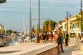 EDITORIAL, friends taking a selfie in marina