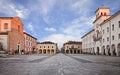 Cervia, Ravenna, Emilia-Romagna, Italy: the main square of the town on the Adriatic sea coast