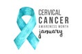 Cervical cancer awareness month banner Royalty Free Stock Photo
