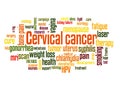Cervical cancer word cloud concept 2