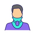 Cervical collar color icon