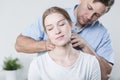 Cervical spine massage Royalty Free Stock Photo