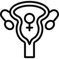 Cervix icon, International Women`s Day related vector