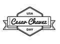 Cesar Chavez day greeting emblem