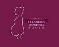 Cesarean Awareness Month observed in the month of April Royalty Free Stock Photo