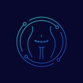 cesarean section line vector icon Royalty Free Stock Photo