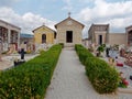 Cescato, ITALY - August 6, 2019: Old cemetery in the mountains of Italy